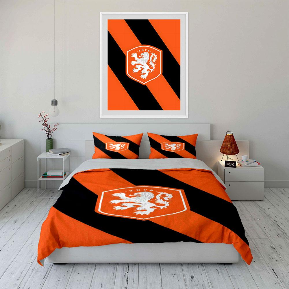 Orange und schwarze Streifen. Bettwäsche-Sets Bettbezug-Sets Bettbezüge Kissenbezüge(1* Bettbezug 2* Kissenbezüge ohne Bettdecke)