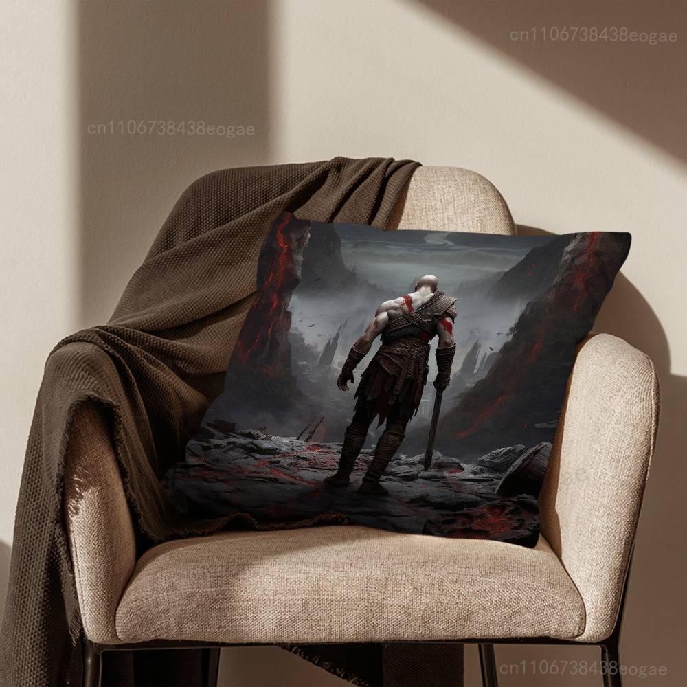 Funda de Cojín Decorativa Genial del Juego G-God OF W-War Para 45x45cm,55x55cm,30x30cm Para Decoración de Dormitorio en Casa y Protector