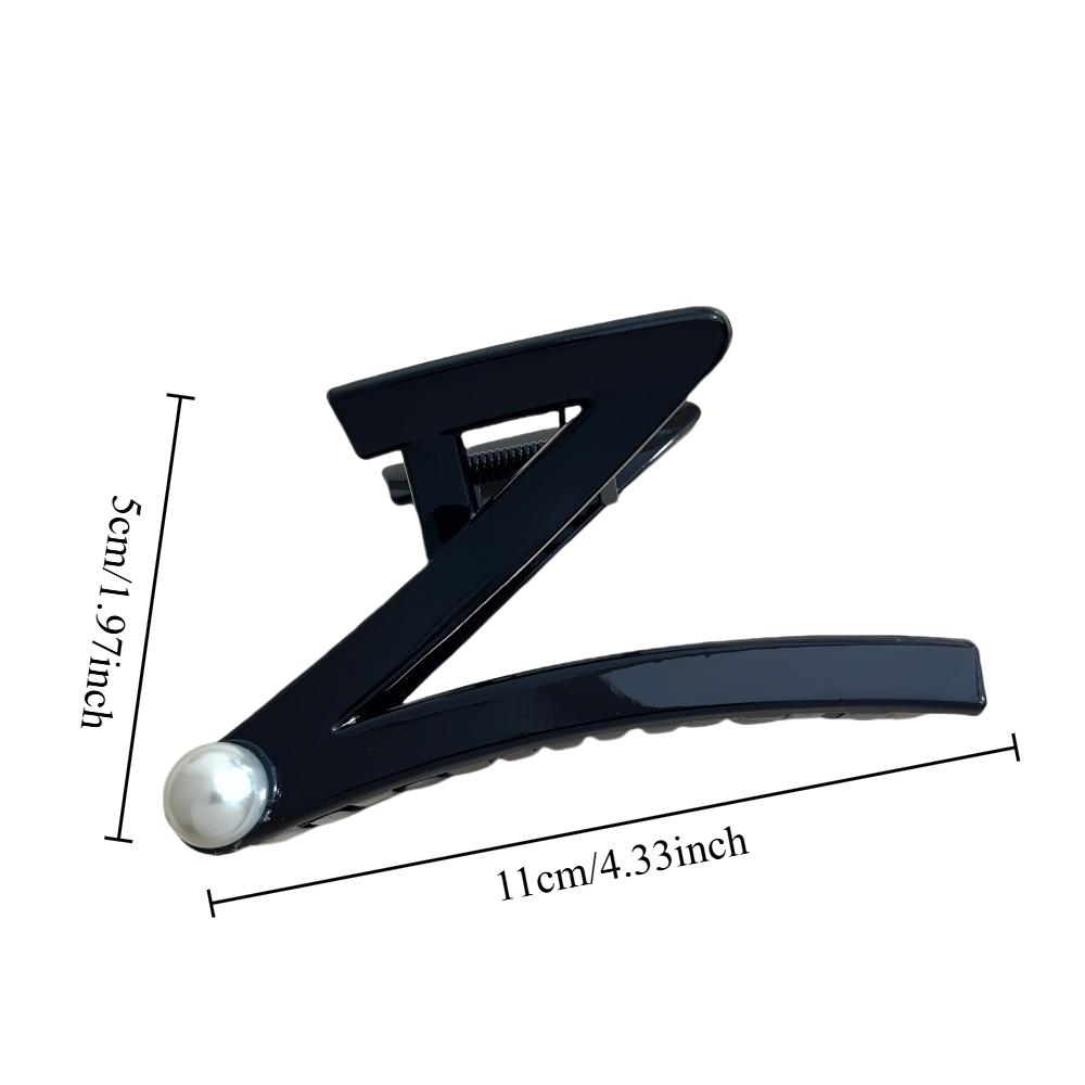 2025 neue simulierte Perle große Haar Klaue Clips für Frauen Mädchen dickes Haar Mode große Z-Form Fang Haarnadel Zubehör Sommer