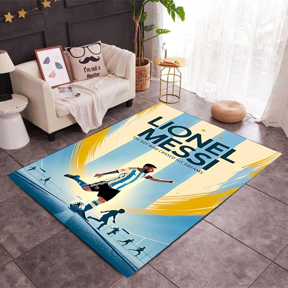 Argentina's Messi Action Carpet Design for Living Rooms Bedrooms Playrooms Kitchen Antislip Carpet Anime Office Decor Wedding Party Gift