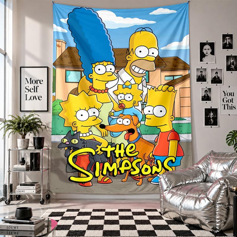Wall TapestryThe Simpsons Art Hanging Cloth Decorative Background Cover for Room Decoration