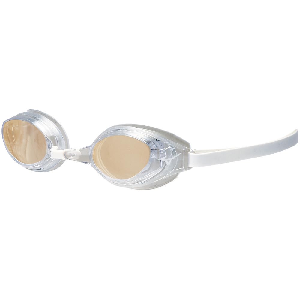 Mizuno ACCEL EYE Swimming Goggles Unisex N3JEB901 Clear x Orange Mirror (Integrated Cushion) 02 (Clear) Tv 60%