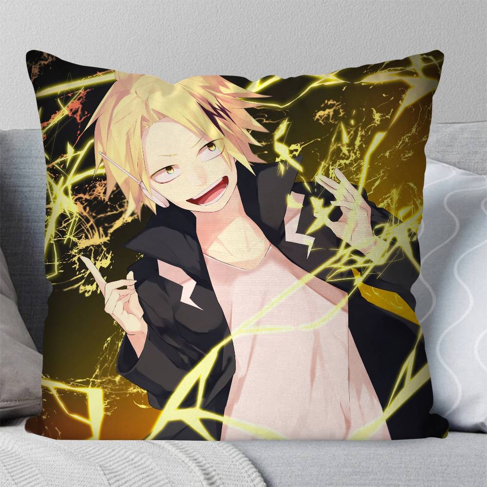 My DHero CAcademia Kaminari Denki Pillow Case Fashion Square Pillowcase Bedroom Sofa Room Ins Decoration Leisure
