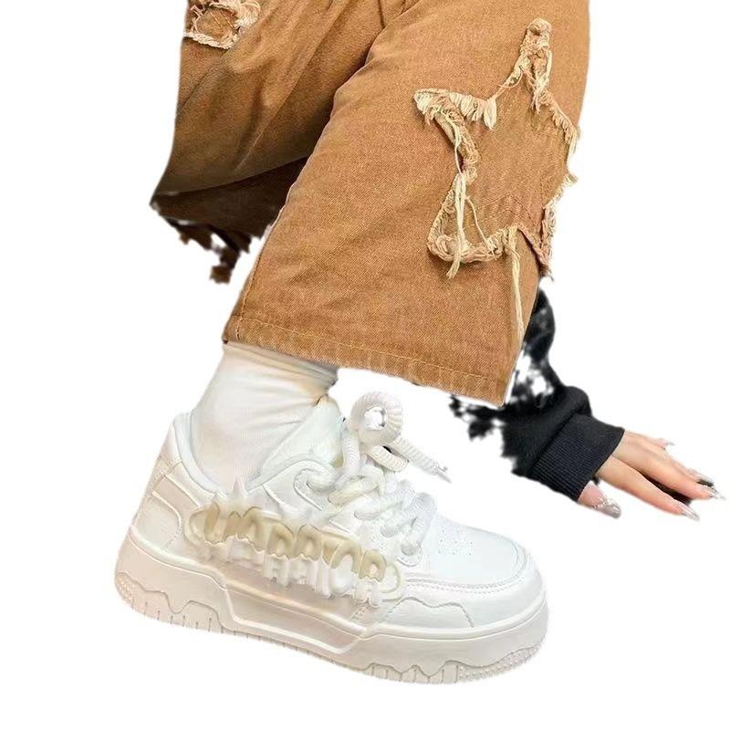 Dopamine Platform White Shoes Women's Summer New Versatile Niche Original Board Shoes Platform Casual Sports Shoes
