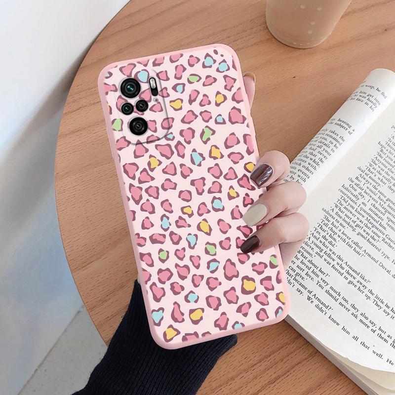 Case For Xiaomi Poco M5S C71 X7 C75 M6 Leopard Soft Silicone Back Cover Phone Case Protective Coque Shell Leopard Painted Bags