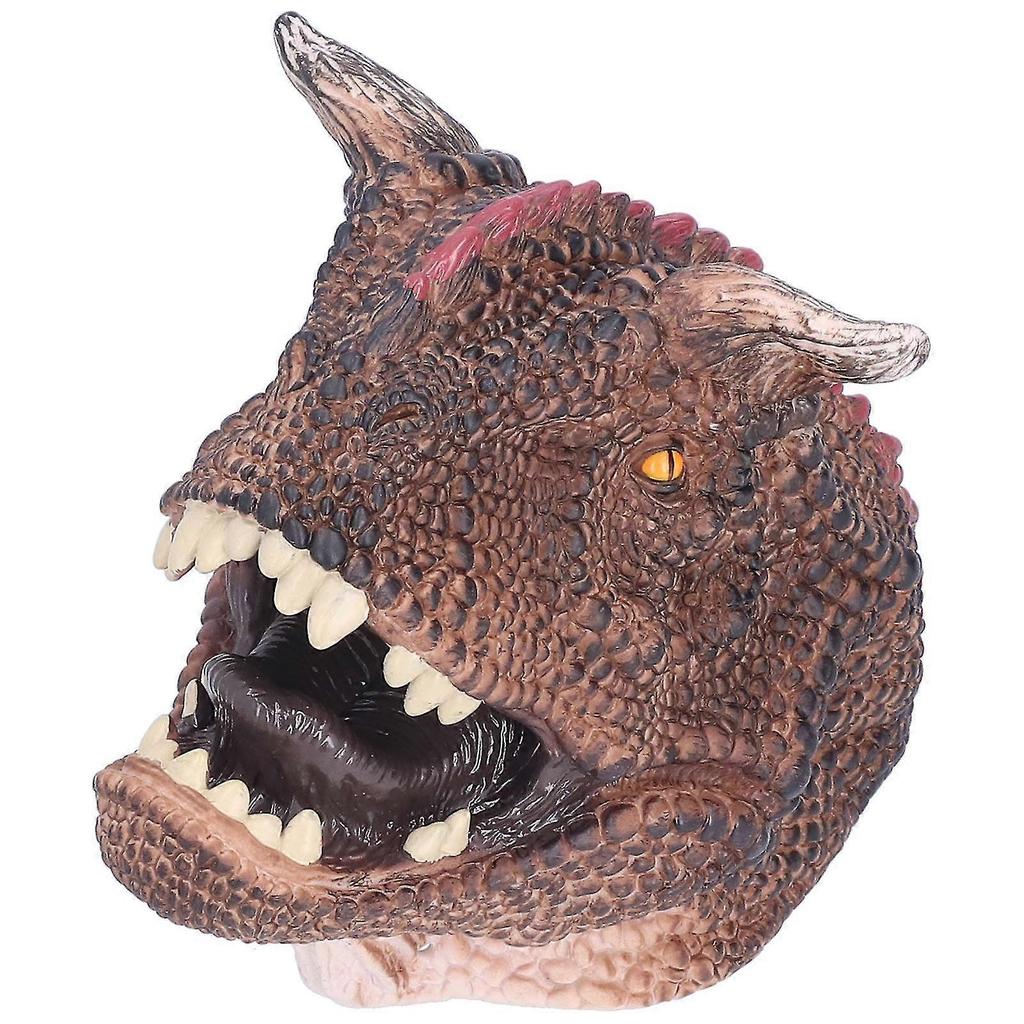 Hand Painted Children Lifelike Carnotaurus Dinosaur Hand Puppets - Water Painted Toys