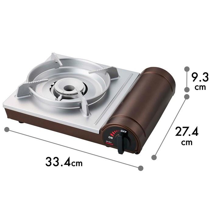 Paravento per Fornello a Gas Portatile Iwatani con Custodia, Fornello a Gas Portatile, Made in Japan, Marrone Metallico, CB-WS-1