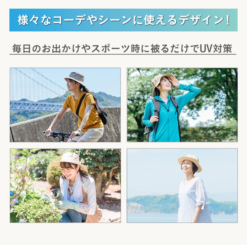 Beisia Women's Heat-Shielding Sun Protection Hearest Twill Cap, Navy, 100% Cotton, Free Size