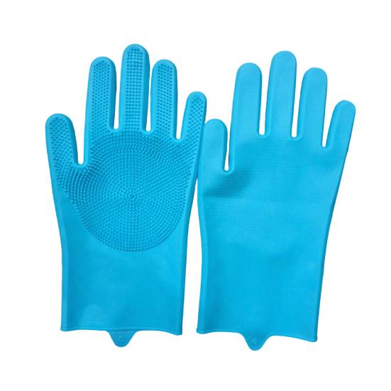 Pet Cleaning Gloves, Anti-Slip Pet Grooming Gloves, Silicone Soft Tooth Bathing Massaging Gloves, Multipurpose Glove for Pet Care And Household