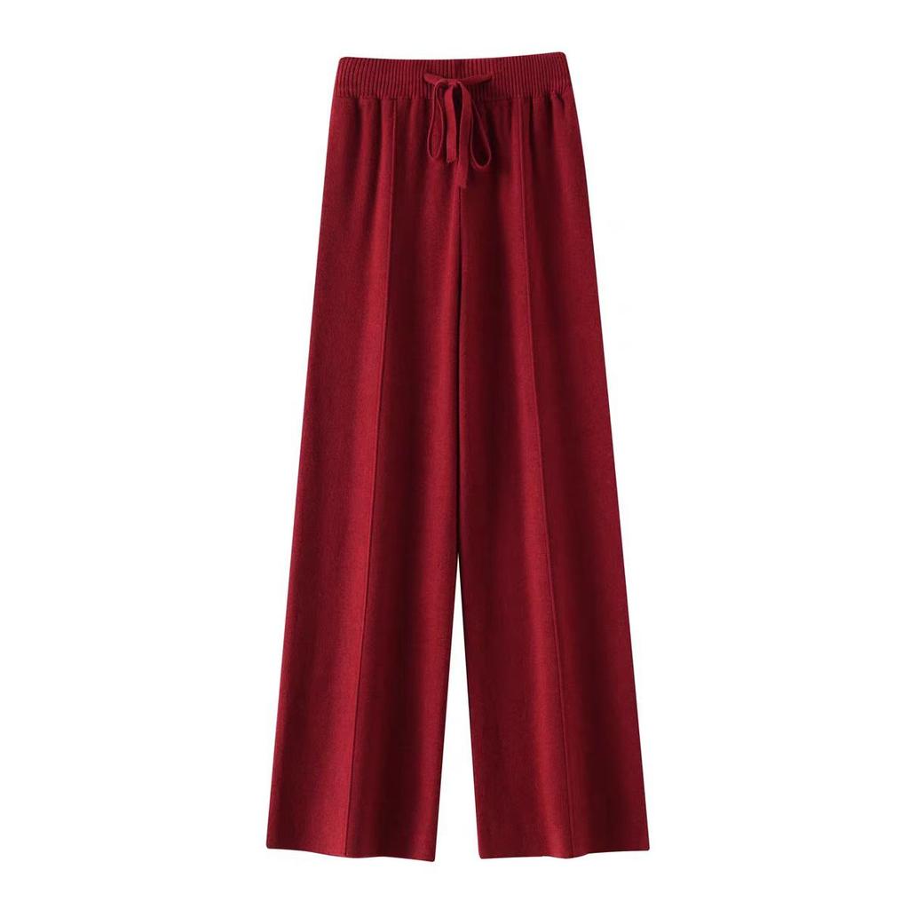 Autumn and Winter  Women Cashmere Fashion Pants Knitted Loose Cashmere Women Pants Women