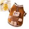 Korean 3D Winter Dog Clothing Thin Fleece Soft Teddy Dog/Cat Pet Clothes Teddy Bear Sweater Vest Dog/Cat