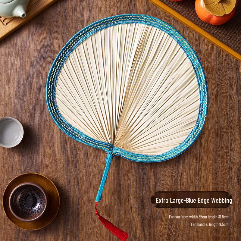 Handwoven Cattail Fan: Traditional Chinese Palm Leaf Fan for Summer