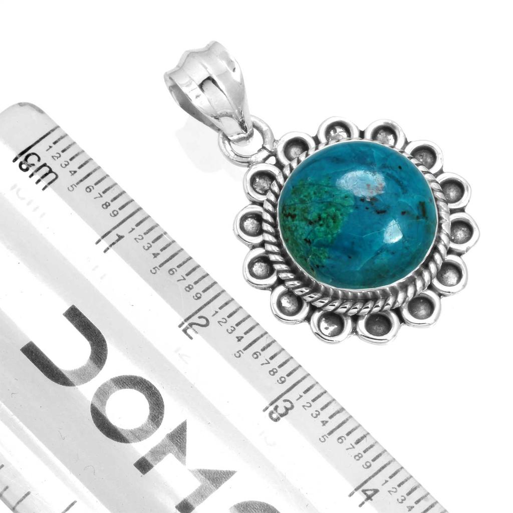 925 Sterling Silver Pendant Women Gemstone Handmade Jewelry New Year Gift Amazonite Angelite Blue Opal Botswana Agate Mohave Azurite Chrysocolla Boho