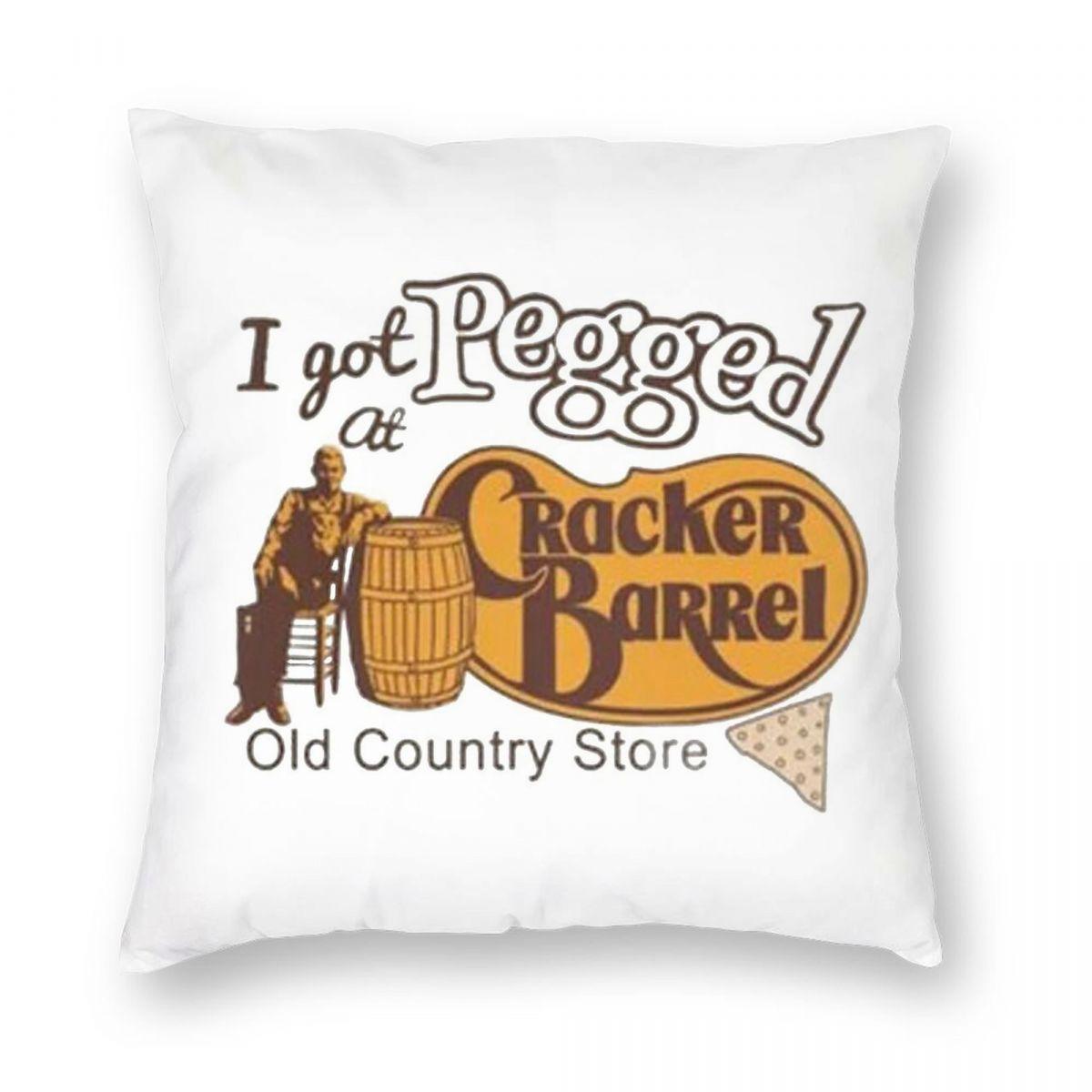 I Got Pegged At Cracker Barrel Pillowcase Polyester Linen Velvet Pattern Zip Decorative Pillow Case Room Cushion Cover 18 12x12Inch