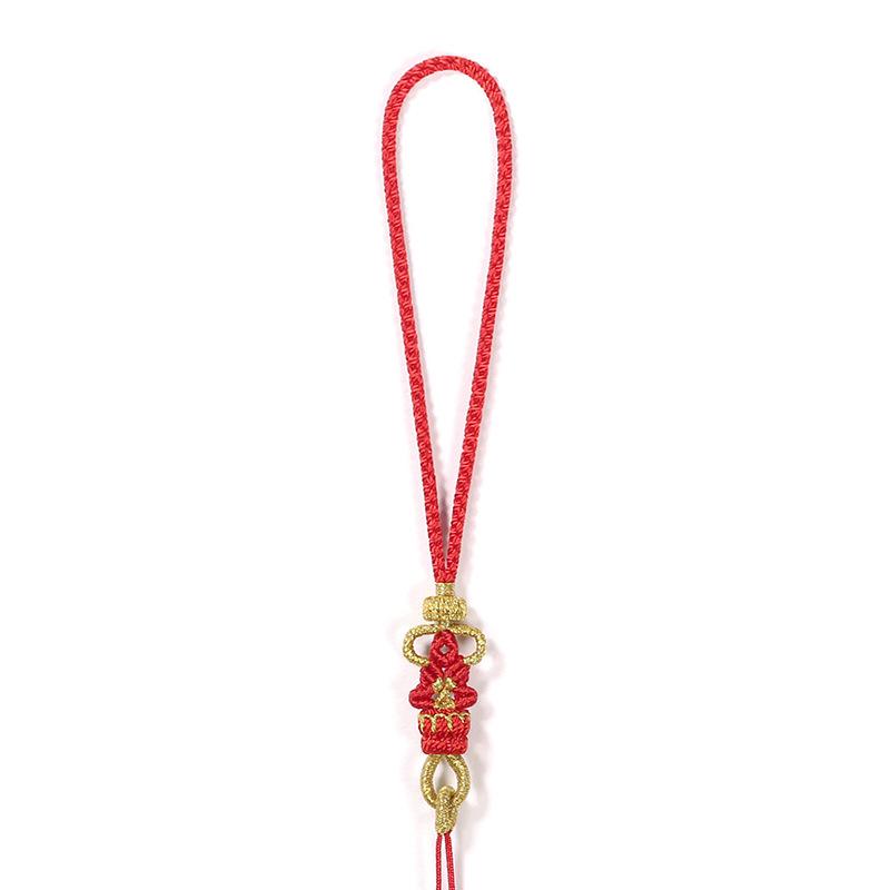 

Hanging rope DIY wearable accessories, mobile phone pendant, keychain, hand woven, safe and auspicious hanging