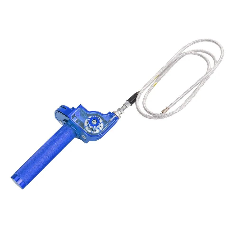 

22mm CNC Aluminum Accelerator Throttle Twist Grips Throttle Cable For 50 70 110 125 250 350 Dirt Bike Motorcycle Parts,Blue..