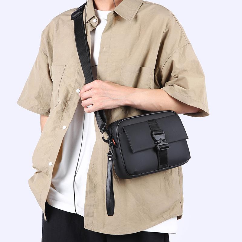 Casual Men Small Shoulder Bag High Quality Soft PU Men's Mini Handbag Day Clutch Bag Phone Bag