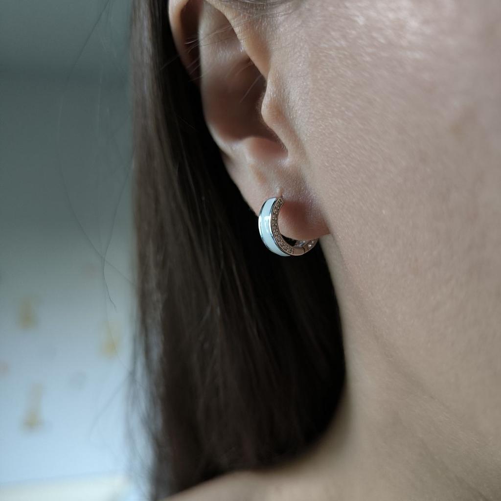Silver Earrings with Cubic Zirconias, Emallu (60002197)