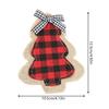 Christmas Plaid Fabric Fork and Knife Sleeves with Embroidery Holiday Table Decorations for Party Dining