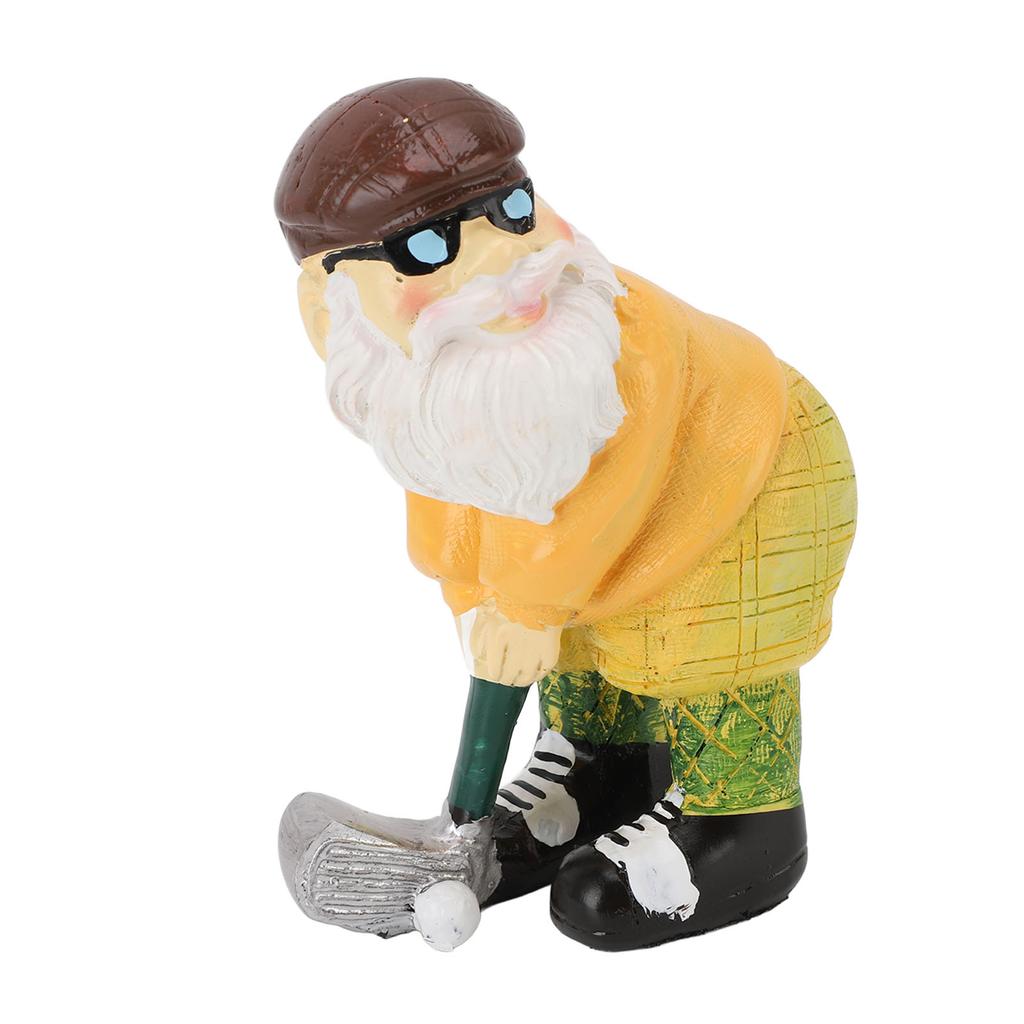 Garden Gnome Ornament Cute Vintage Resin Gnome Statue for Outdoor Yard Decoration