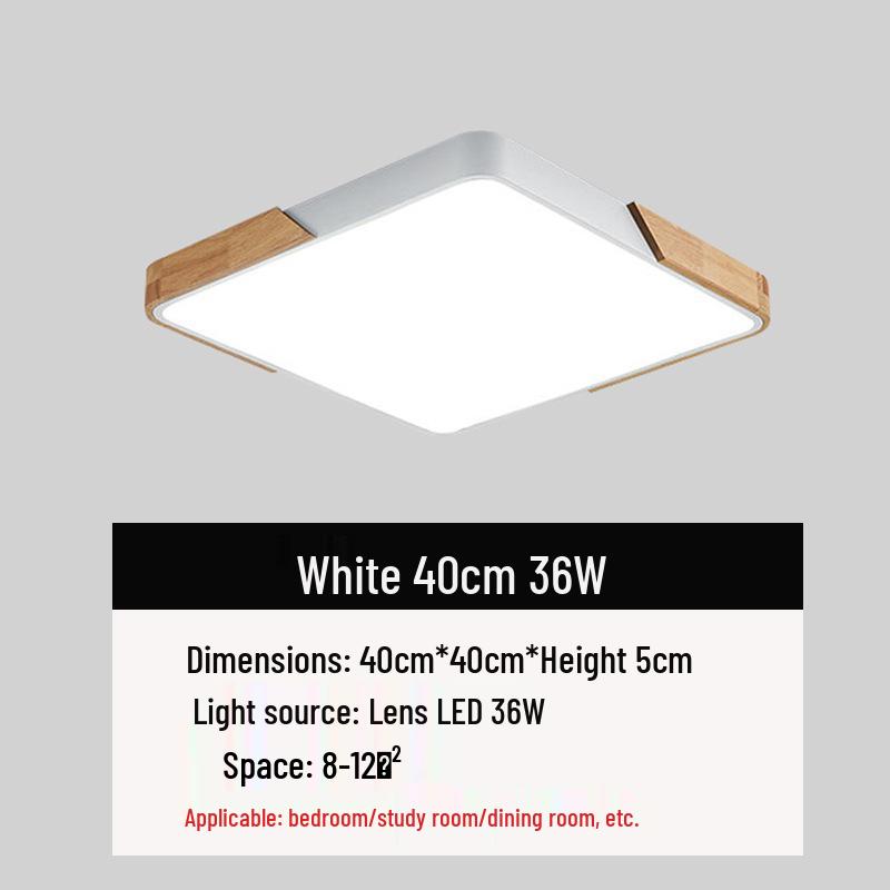 Natural Wood LED Ceiling Lamp for Bedroom and Living Room