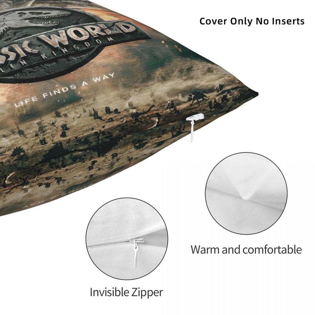 Jurassic Park World Printed Pillowcases Cushion Cover Throw Pillow Cover Y2K Seater Decoration Zippered Multi Size