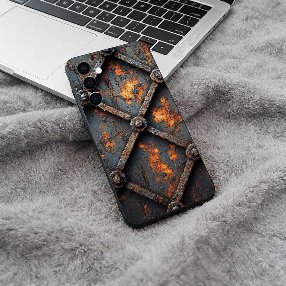 

Natural- rust- texture Phone Case For Samsung Galaxy A73,A71 A72,A70,A53,A52,A51,Soft Silicone Black Cover Samsung a21s