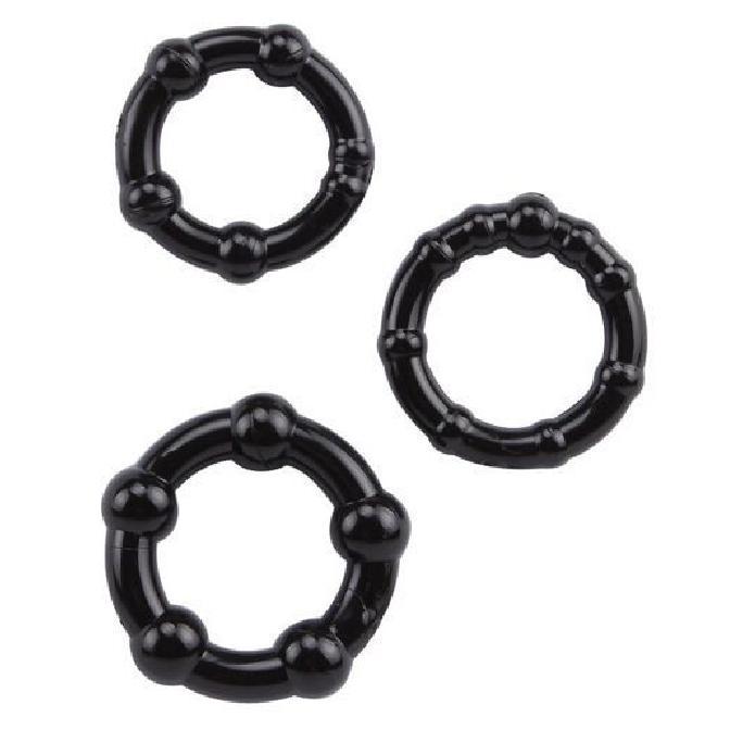 Set of 3PCS Durable Cock Rings Bead Penis Ring Male Delay Ejaculation Lasting Erection Ring Sex Toys for Men Adults Couple