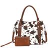 Milk Print Retro Large Capacity Multi Folding Soft Wearable Crossbody Bag (Spacious Foldable Shoulder Bag for Commuting)