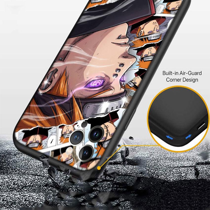 PP46 Naruto Akatsuki Soft Shell Phone Case for Samsung Galaxy S20 S21 S22 Ultra FE + Plus A21S A22 A24 A25 A26 A30 A30S A31