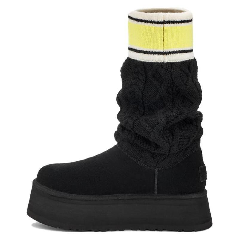 UGG Classic Sweater Letter Boot Black Women s Sneakers 1144045-BLK 39