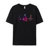 Sailing Heartbeat Galaxy Tshirt Colorful Pattern Cotton High Quality Classic T Shirts Mens Tops  Tees Slim Fit