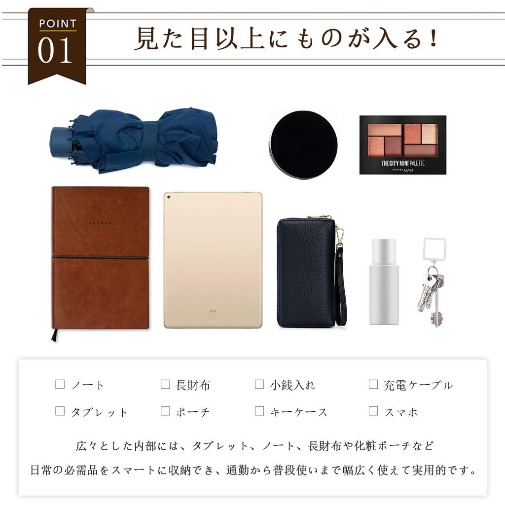 MFFOR Genuine Leather Shoulder Crossbody Shoulder Carry with Zipper Large Popular for Commuting Women's Bag, 2-Way, Bag, Handbag, Bag, Bag, Pocket,