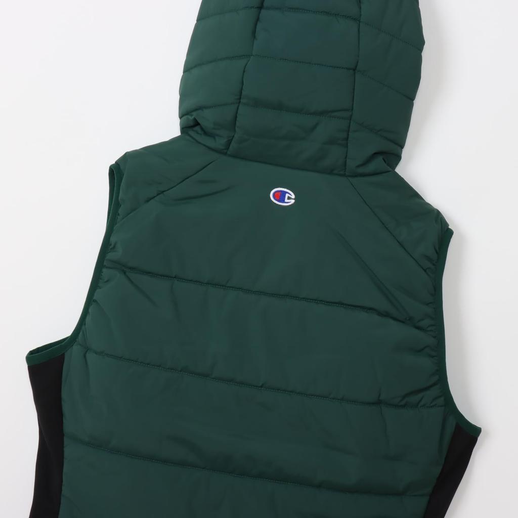 Champion Golf Zip Deep Script Logo Women's Vest, CW-AG606, Green, Stretch, Warm, Windproof, Water-Repellent,
