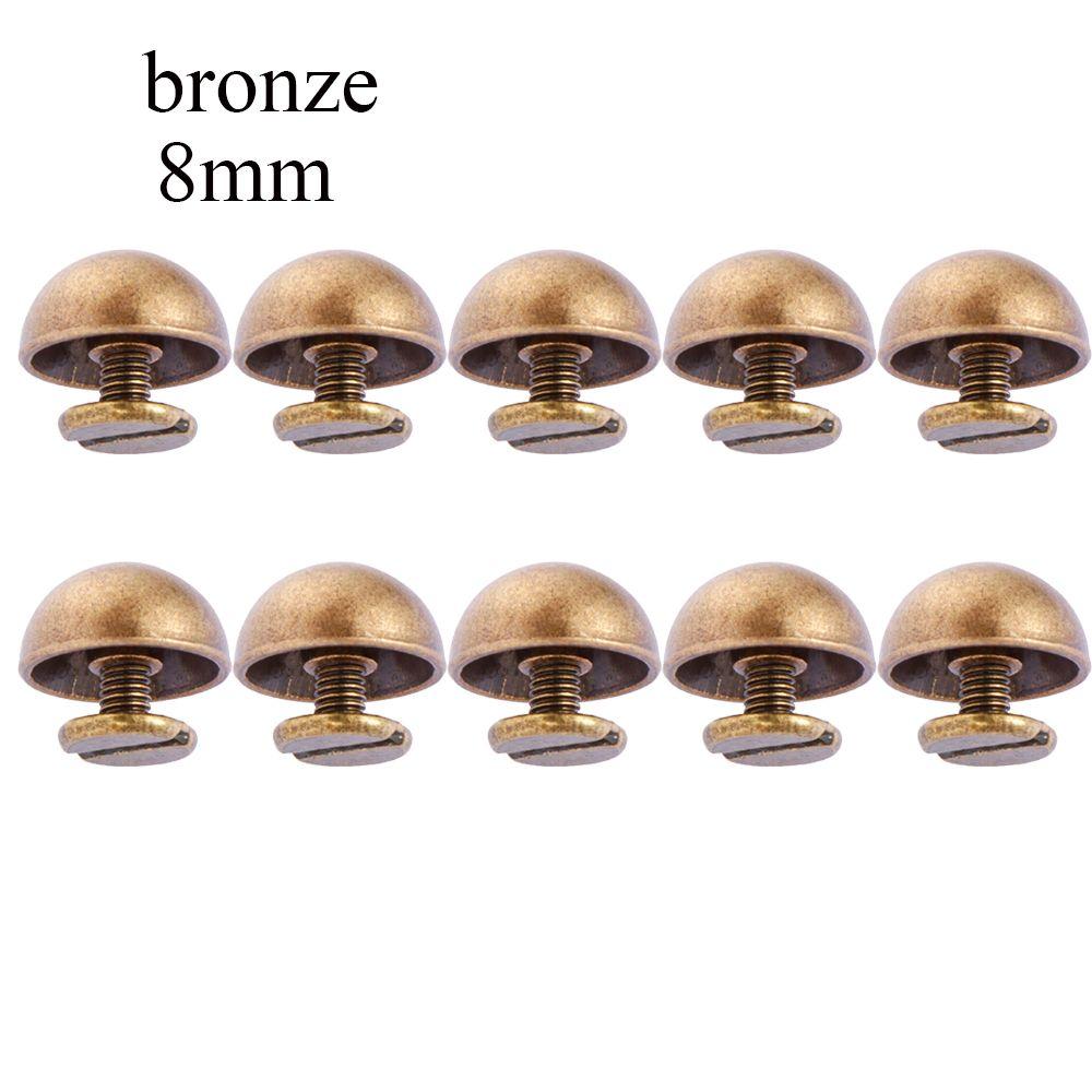 8/10/12/16/20mm Punk Metallo Chiodo Artigianato Pelle Abbigliamento/Borsa/Scarpe Viti Testa Tonda Rivetti a Cupola Funghi Chiodo Solido Bullone