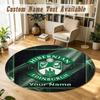 Round Rug Custom NameHibernian FC Pattern Non Slip Carpet Home Floor Decor
