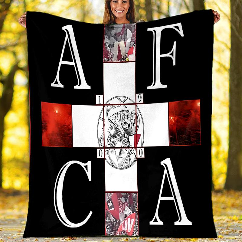 AFC Ajax printed throw blanket—soft,warm;versatile blanket for all seasons—perfect as &air-conditioning throw,nap blanket