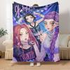 K-POP Anime Girls Group  Four Seasons Soft Warm Blanket  All-Season Thick Knit Polyester Bedspread for Bed, Camping, Travel  Perfect Gift
