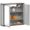 VidaXL Bathroom Mirror Cabinet Sonoma Grey Engineered Wood, Mirror Cabinet, Makeup Cabinet with Mirror, 849257