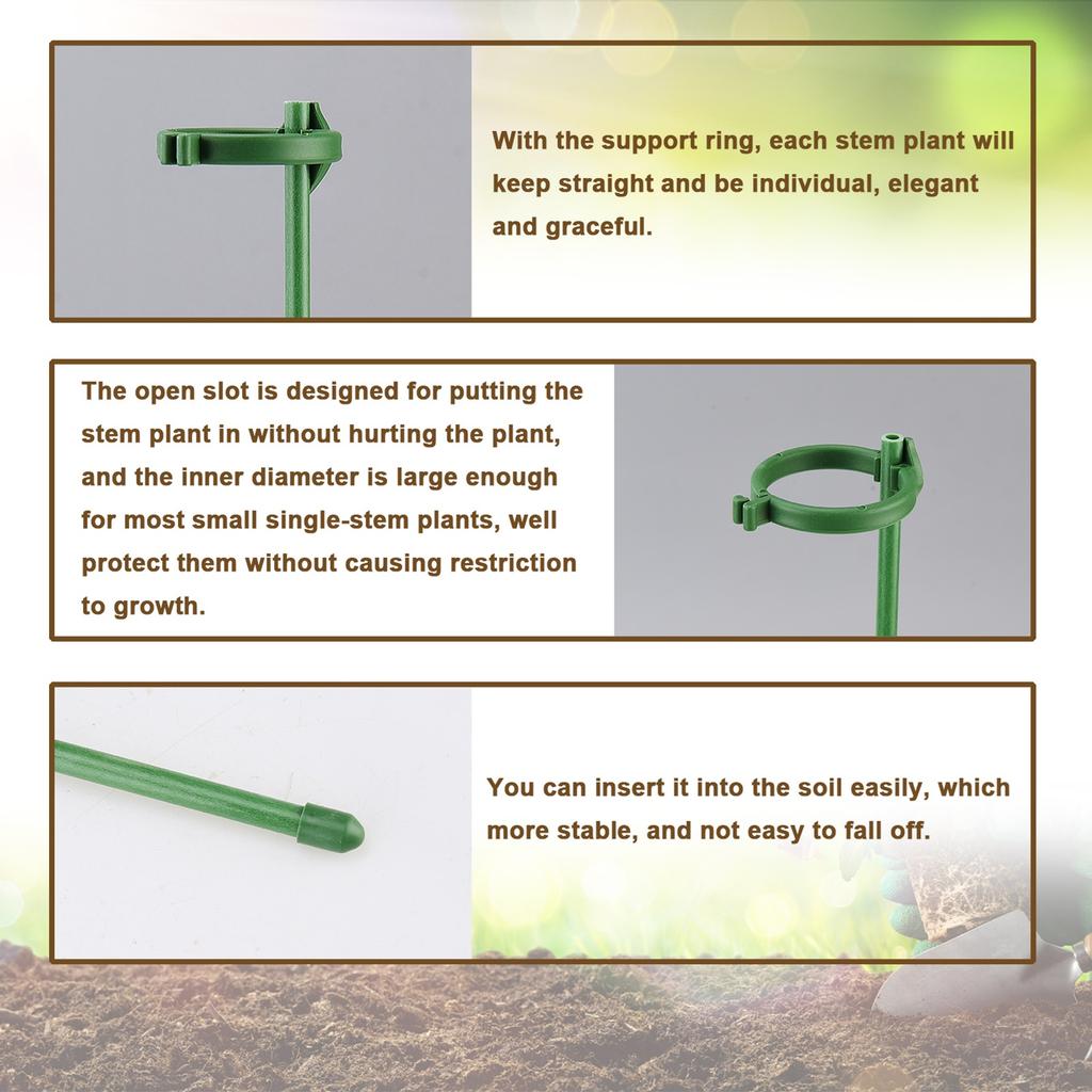 Plant Stakes 40cm/15.7in Collapse Prevention Garden Plant Stem Support Stakes for Orchids Tomatoes