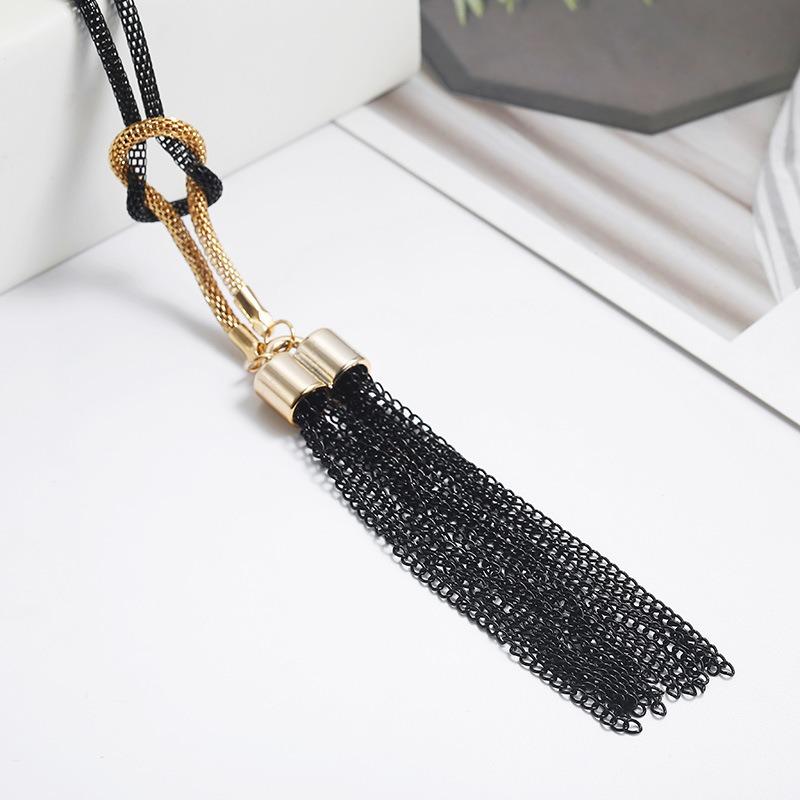 Clothes Accessories Creative Gifts Fashion Long Necklace Sweater Boho Style Korean Version Versatile Tassel Creative Gifts 2025