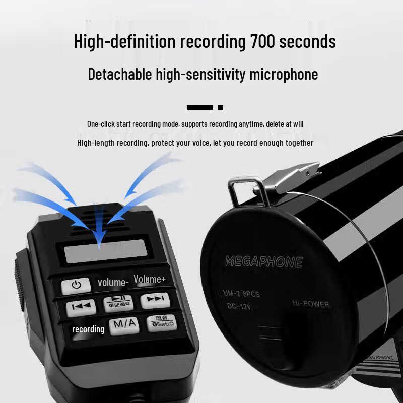 MIGOU 50W Handheld Megaphone with Recording