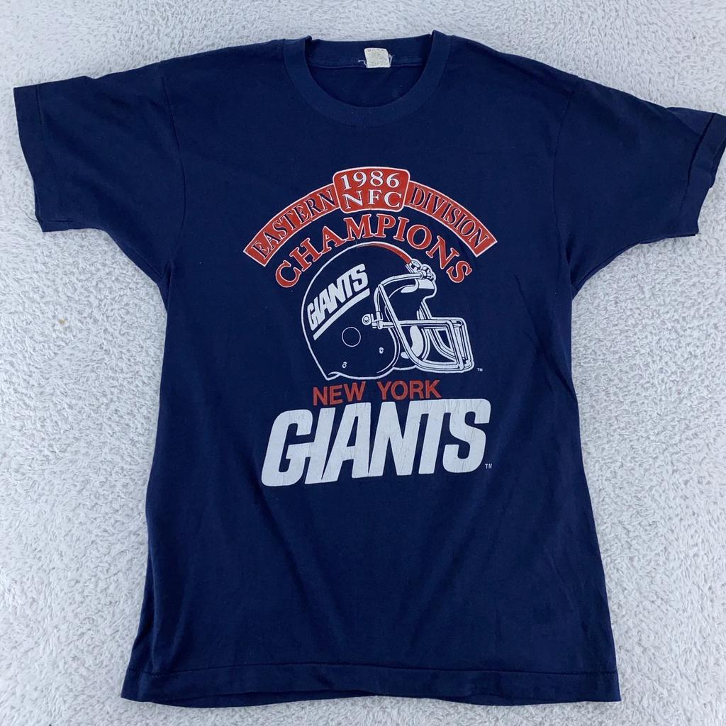 Vintage Koszulka New York Giants Męska XS Niebieska NFL Football 1986 Mistrzowie Lata 80