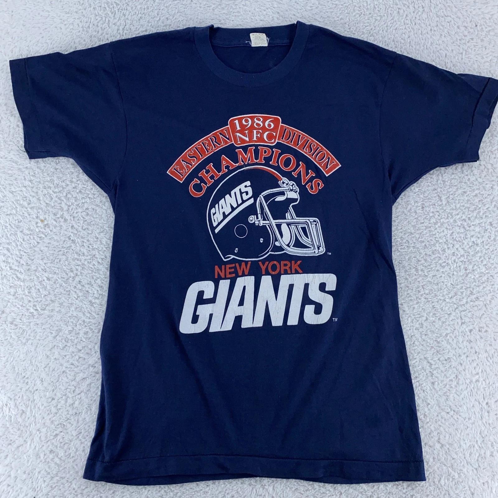 

Vintage New York Giants Shirt Mens XS Blue NFL Football 1986 Champions 80s 2XL