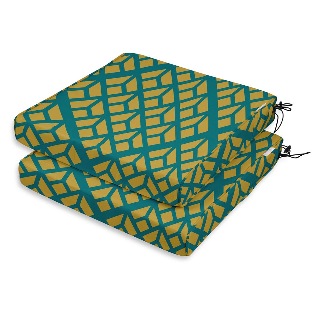 Vargottam Perfect Outdoor Indoor Square Corner Seat Cushions Water-Resistant Lounge Chair 18.5" X 16" Home Office Patio Furniture