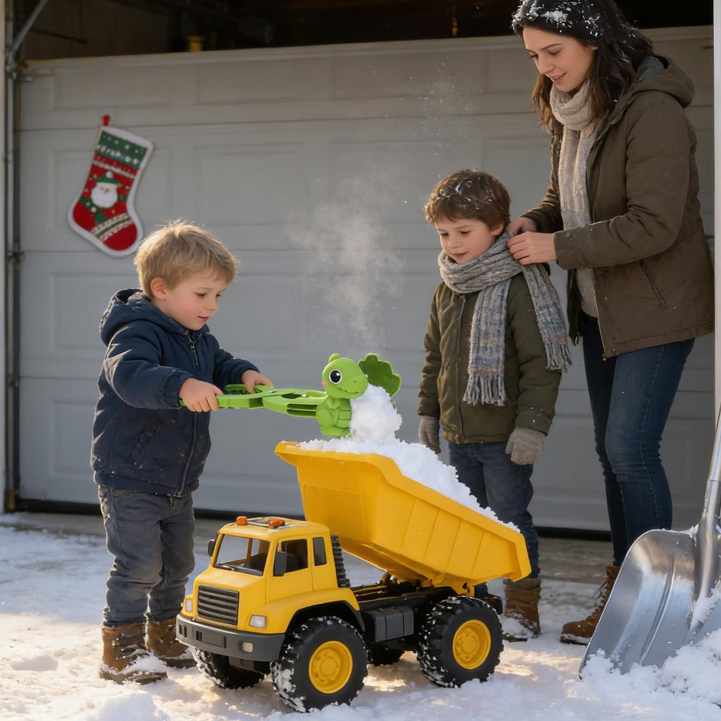 Snowball Clip -Piece Molding Dinosaur Design Snowball Maker Compatible With Children Dinosaur