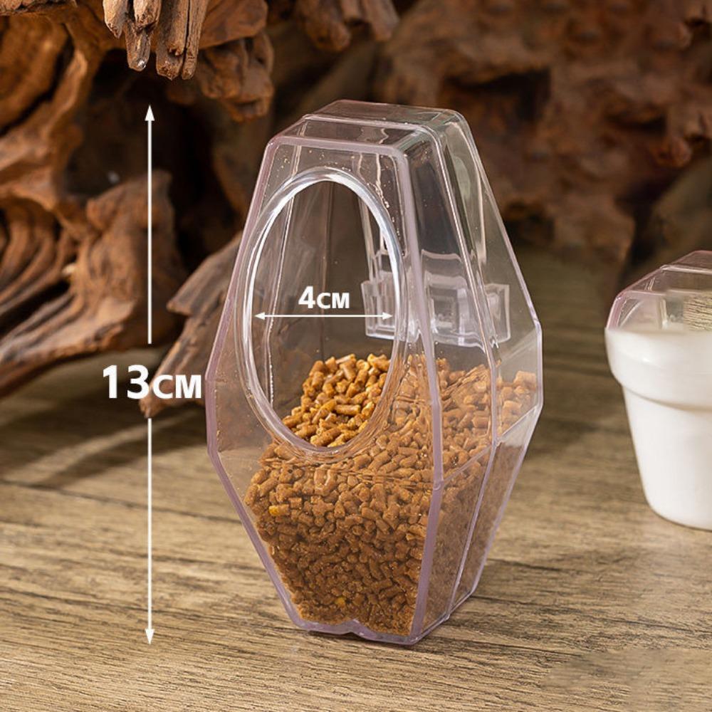Wandbehang Vogelfutterbecher Transparent Abnehmbar Papageien Futterspender Tränke Kunststoff Spritzschutz Vogel Wassernapf