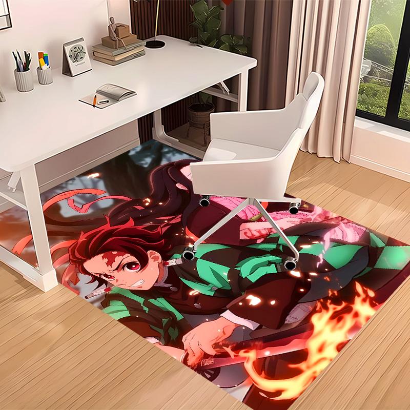 Demon Slayer Printed Absorbent Washable Carpet, Non-Slip Bathroom Mats, Kitchen Rugs, Yoga Mat,Living Room Entrance, Camping Picnic Rugs