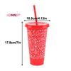 1Pc 710ML Christmas Coffee Straw Cup with Lid Reusable Xmas Tree & Snowflake Design Plastic Cup for New Year 2026 Party Favors