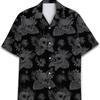 2024 Summer New Large Men's Fashion Digital Printed Hawaiian Short Sleeved Shirt